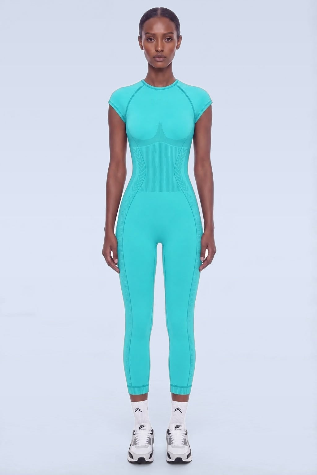 NAVAR AURA Seamless Sculpt Unitard in Turquoise