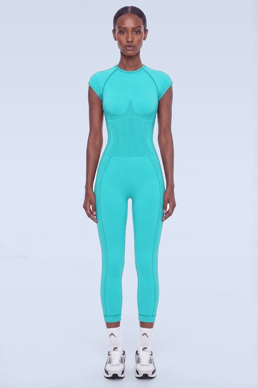 NAVAR AURA Seamless Sculpt Unitard in Turquoise