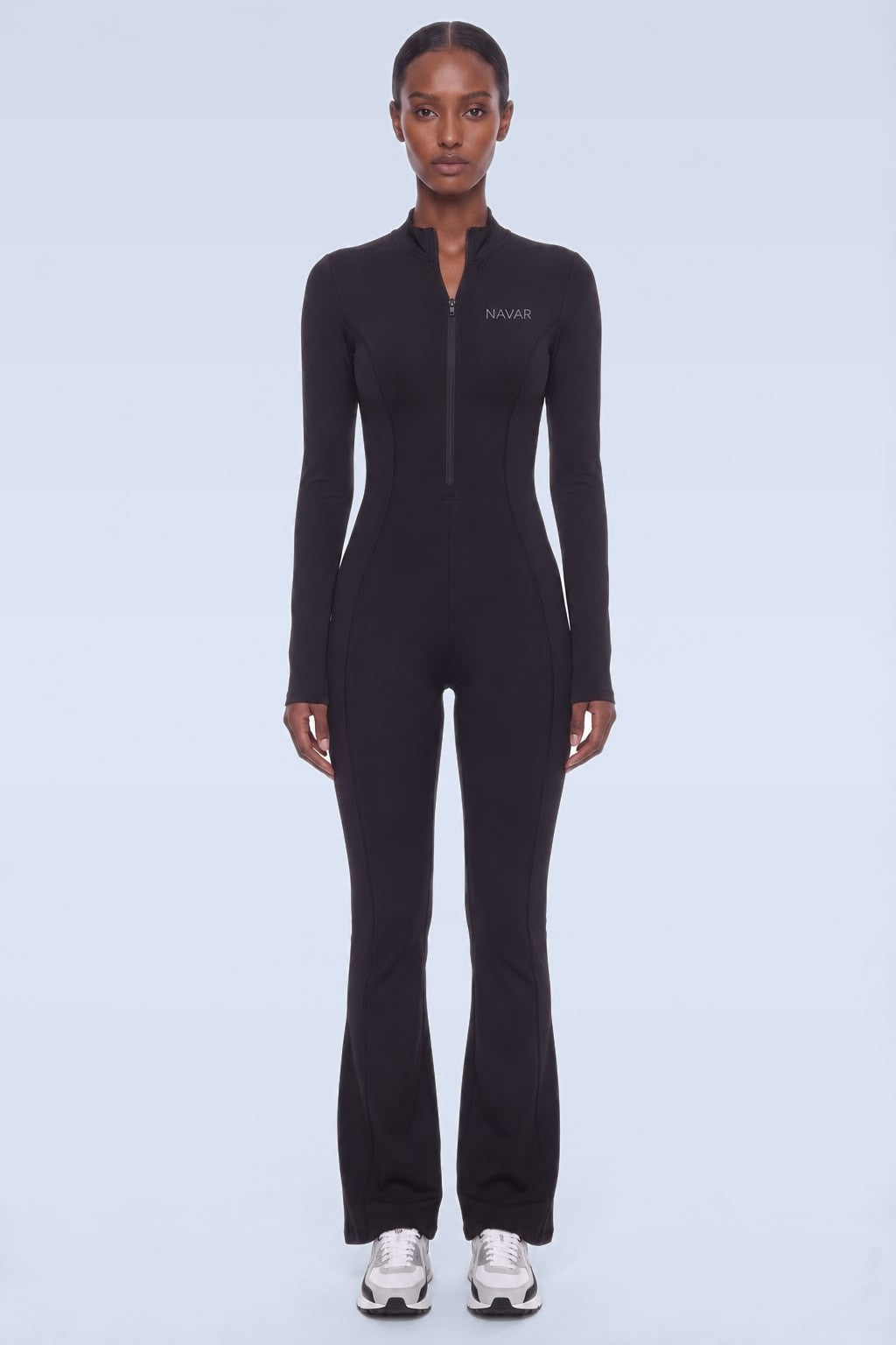 NAVAR AXIS Zip Flare Unitard in Black