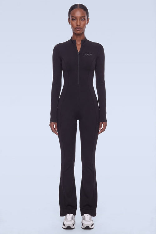 NAVAR AXIS Zip Flare Unitard in Black