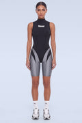 NAVAR CORSET-X Performance Romper in Black / Silver