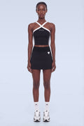NAVAR VECTOR Performance Mini Skirt in Black / White