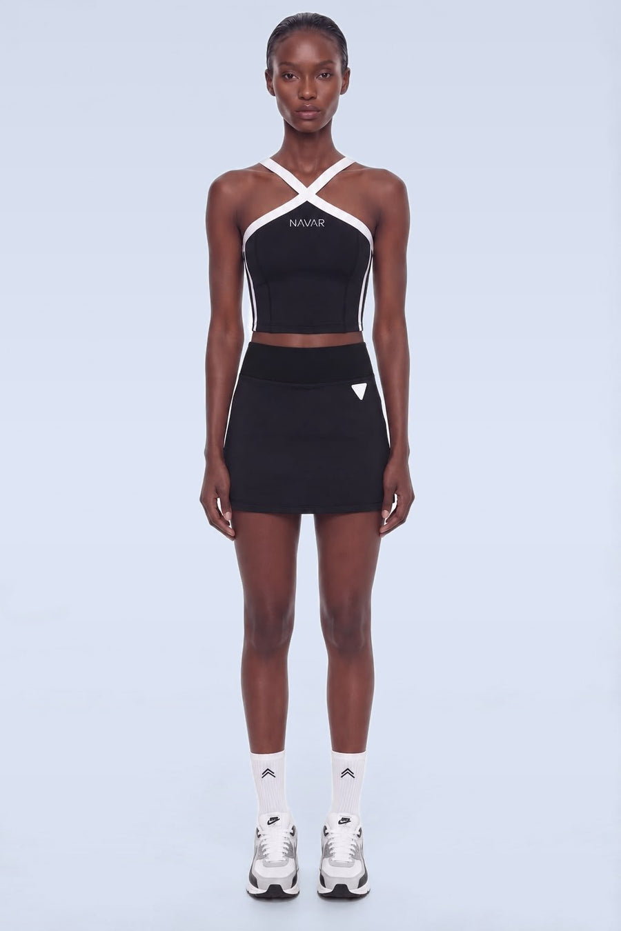 NAVAR VECTOR Performance Mini Skirt in Black / White